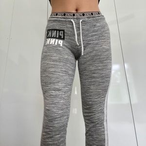 Grey vs pink sweatpants